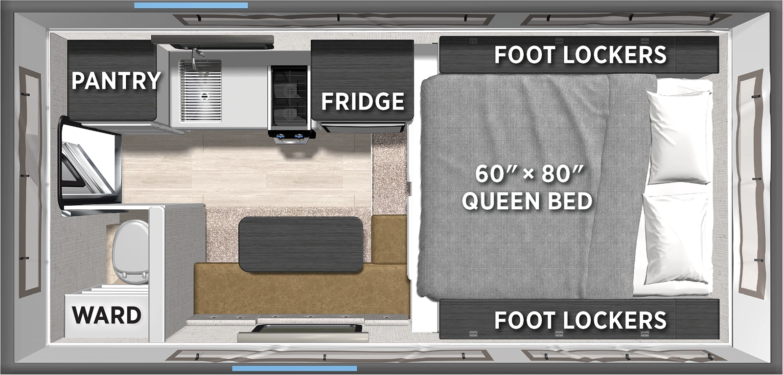 Real Lite Truck Camper SS-1609 Floorplan